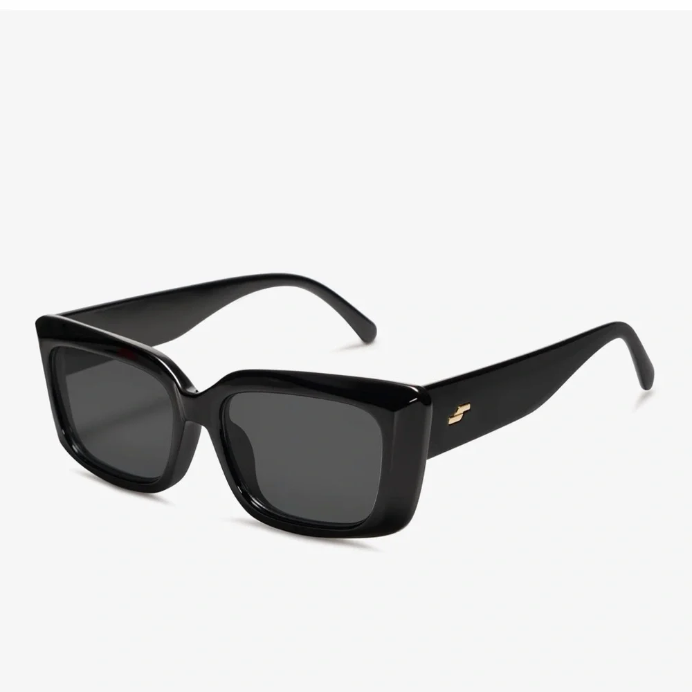 SOJOS Black Rectangle Women's Sunglasses
